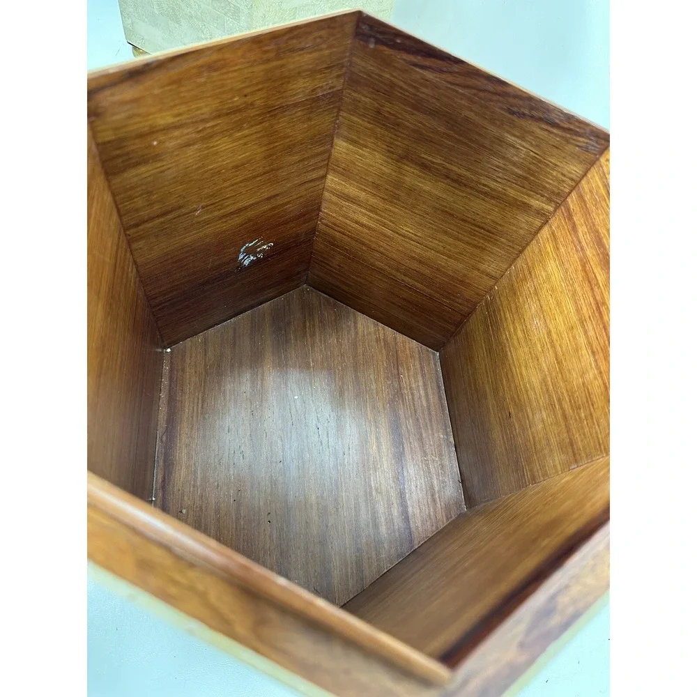 Maitland Smith Tessellated Hexagon Box Shell Stone Marble Over‎ Wood 14